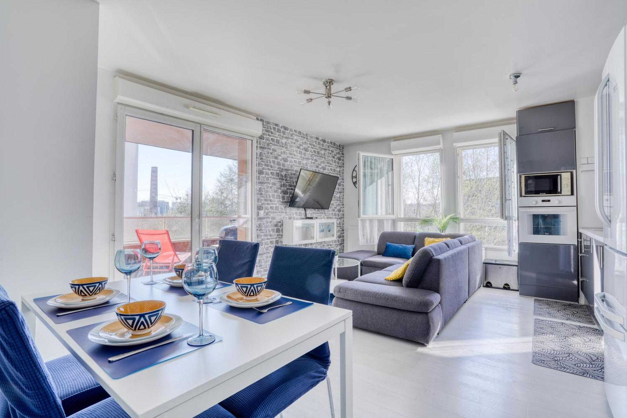 "Le Serenity ", Appartement Spacieux ,Balcon, Parking Prive Gratuit, Netflix, Proche Cdg Et Stade De France 斯坦 外观 照片